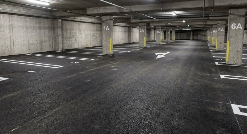 Concrete Parking Lot Striping in Alpharetta, GA