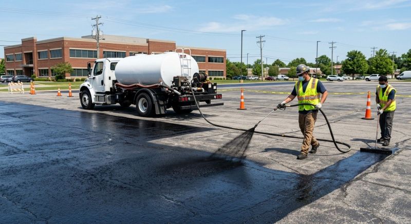Church Parking Lot Sealcoating in Columbus, OH